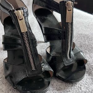 Michael Kors zip black heel shoes. Size 6